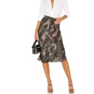 ATM Anthony Thomas Melillo Camo Print Silk Skirt XS